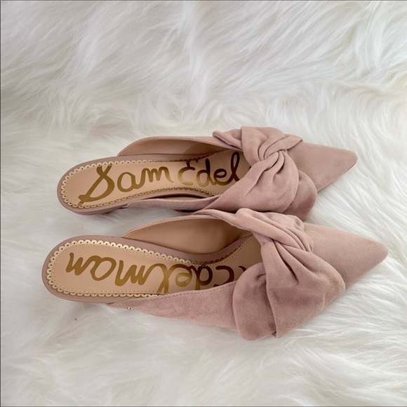 Anthropologie Shoes - Sam Edelman Kitten Heel Laney Mule Rose Blush 7